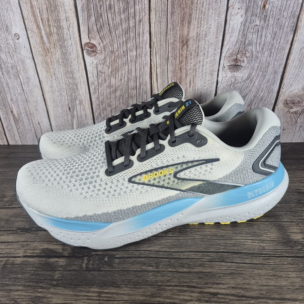 Brooks Glycerin 21 Men's Running Shoes Size 13 Coconut Forged Iron Grey (VGC)